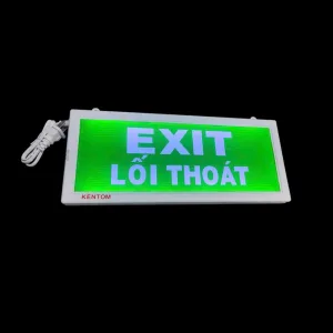 Đèn Exit 1 mặt KT110 (có kiểm định) 1 Den exit chi dan thoat nan Kentom KT110 4 1