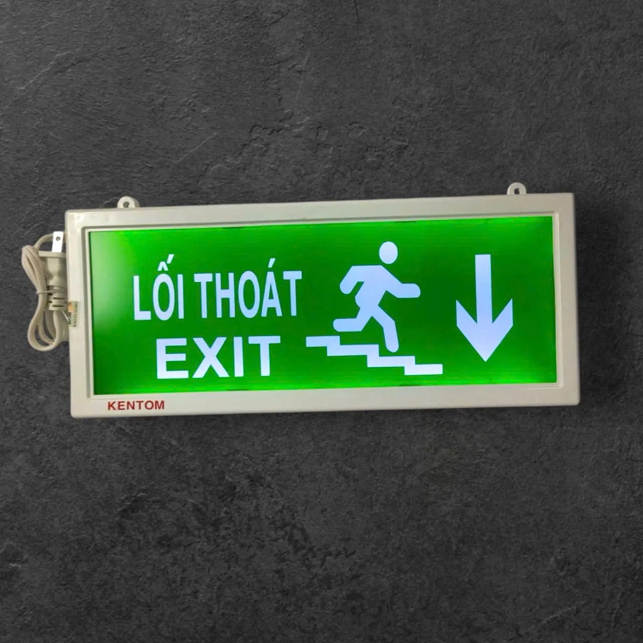 Đèn exit chỉ dẫn thoát nạn Kentom KT120 (4) Den exit chi dan thoat nan Kentom KT120 4 jpg
